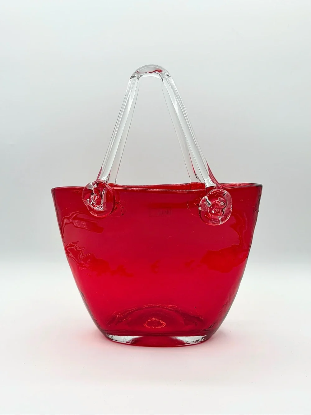 Design Society Ruby Red Glass Purse Vase